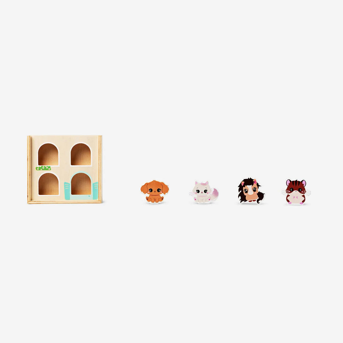 Wooden Animals With House