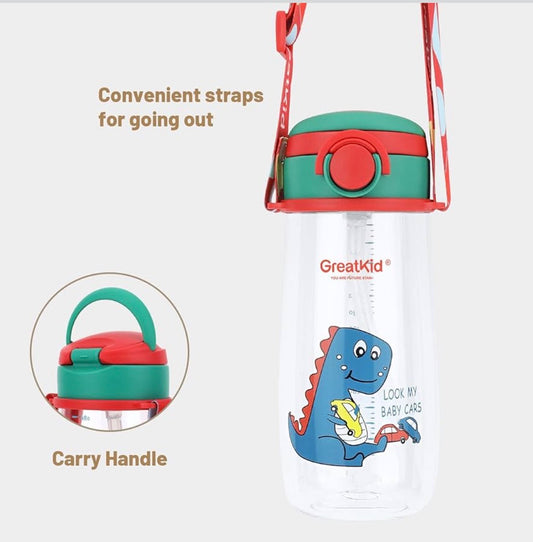 Cross Body Drink Bottle - Dinosaur