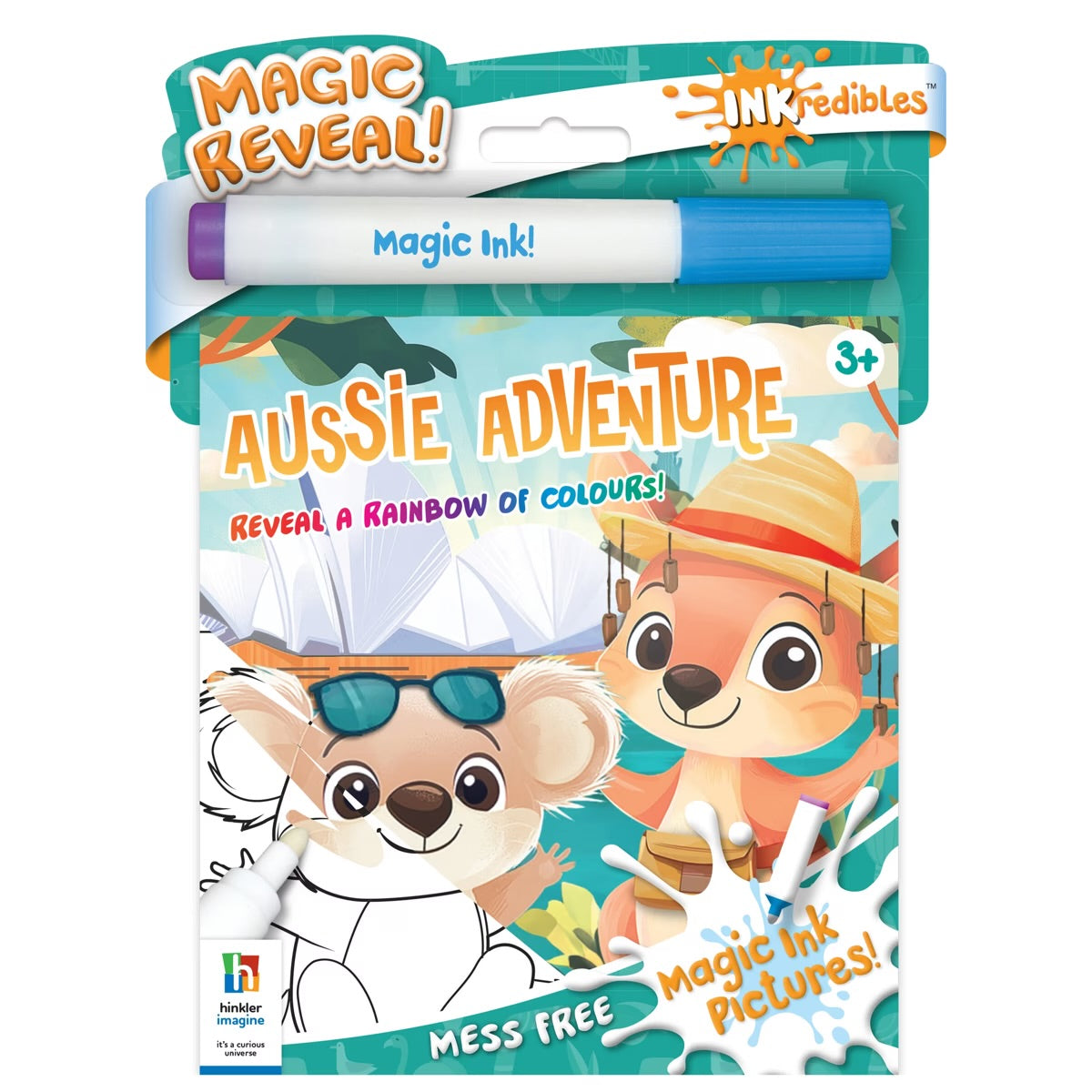 Magic Ink Colour & Activity Book - Aussie Animals