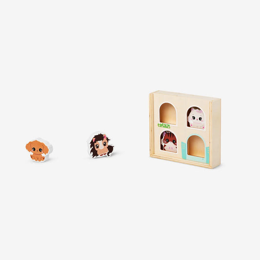 Wooden Animals With House